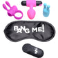 BANG! Birthday Sex Kit With Remote Control Bullet Vibrator, 3 Silicone Attachments & Blindfold