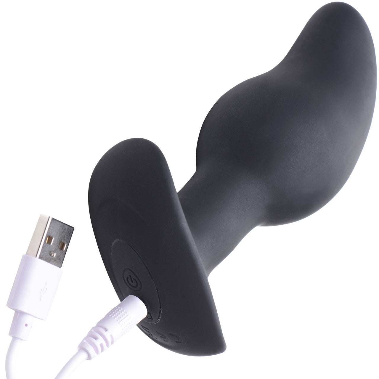 Zeus Electrosex 8X Volt Drop E-Stim Silicone Vibrating Prostate Massager With Remote - Black