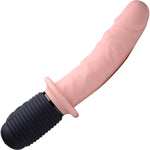 Master Series Power Pounder Vibrating & Thrusting Rechargeable Silicone Dildo With Handle