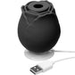 The Rose Rechargeable Clitoral Pressure Wave Stimulator By Vibeology - Black