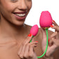 Bloomgasm Rose Duet 15X Silicone Rechargeable Clitoral Pressure Wave Stimulator With Vibration