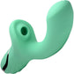 Shegasm 10X Minty Silicone Pressure Wave Clitoral Stimulator With G-Spot Vibrator - Teal