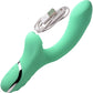 Shegasm 10X Minty Silicone Pressure Wave Clitoral Stimulator With G-Spot Vibrator - Teal