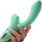 Shegasm 10X Minty Silicone Pressure Wave Clitoral Stimulator With G-Spot Vibrator - Teal