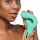 Shegasm 10X Minty Silicone Pressure Wave Clitoral Stimulator With G-Spot Vibrator - Teal