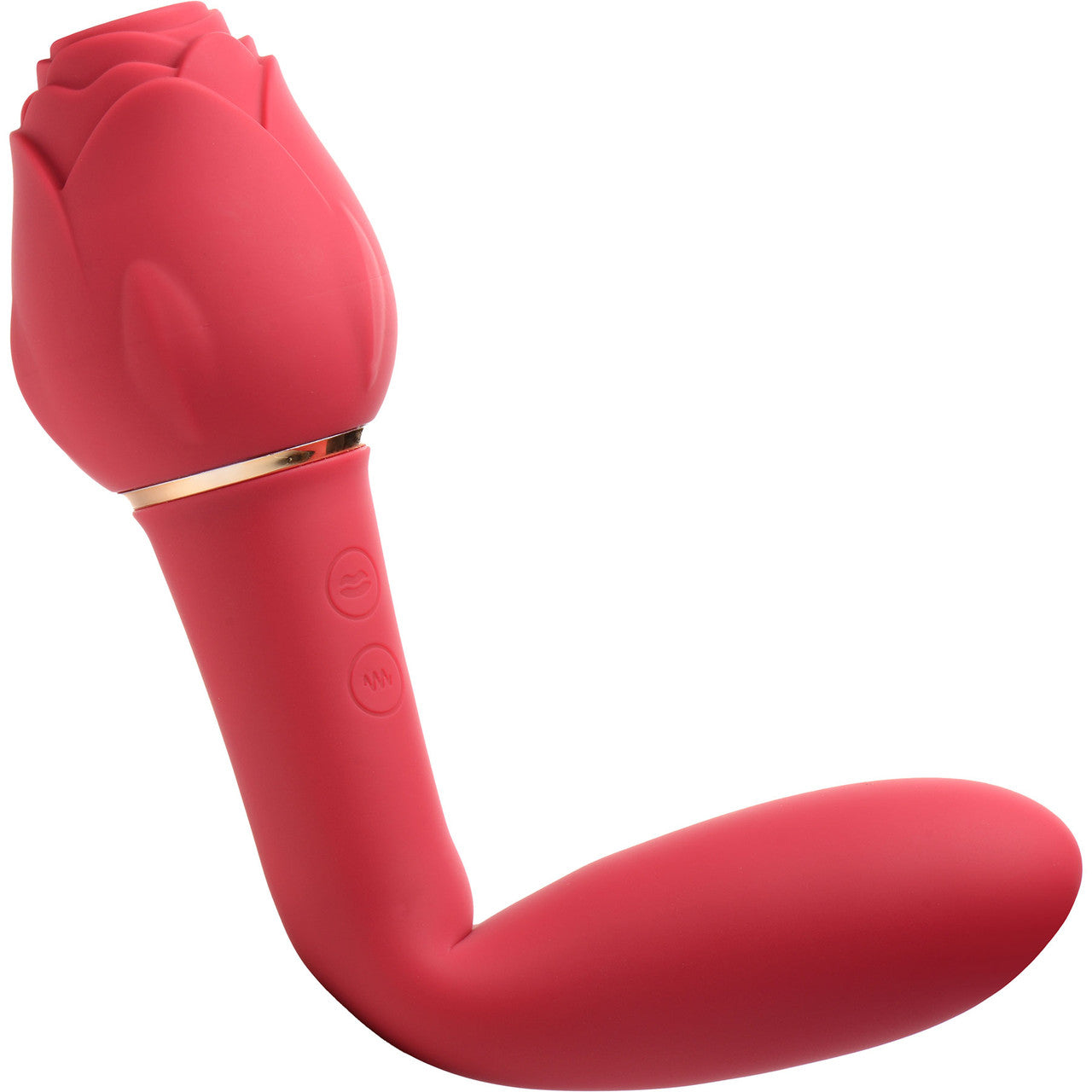 Bloomgasm Suction Rose Silicone Rechargeable Clitoral Pressure Wave Stimulator With Vibration