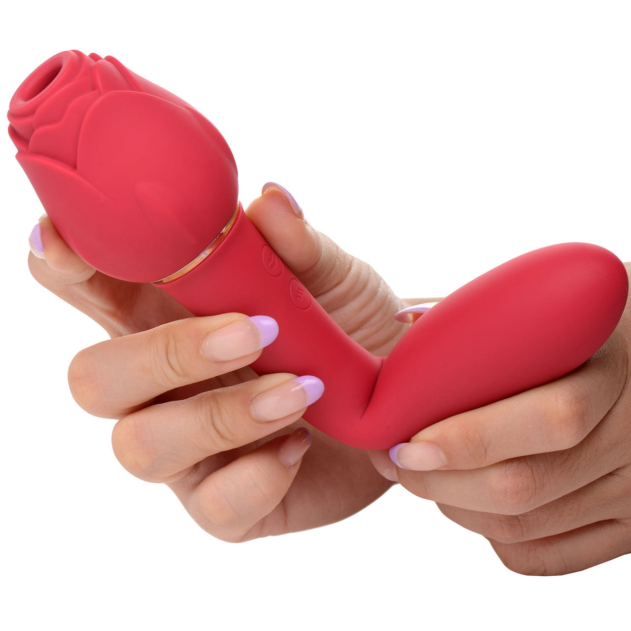 Bloomgasm Suction Rose Silicone Rechargeable Clitoral Pressure Wave Stimulator With Vibration