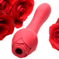 Bloomgasm Suction Rose Silicone Rechargeable Clitoral Pressure Wave Stimulator With Vibration