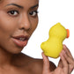 Shegasm Sucky Ducky Deluxe Silicone Rechargeable Licking Clitoral Stimulator With Suction - Yellow