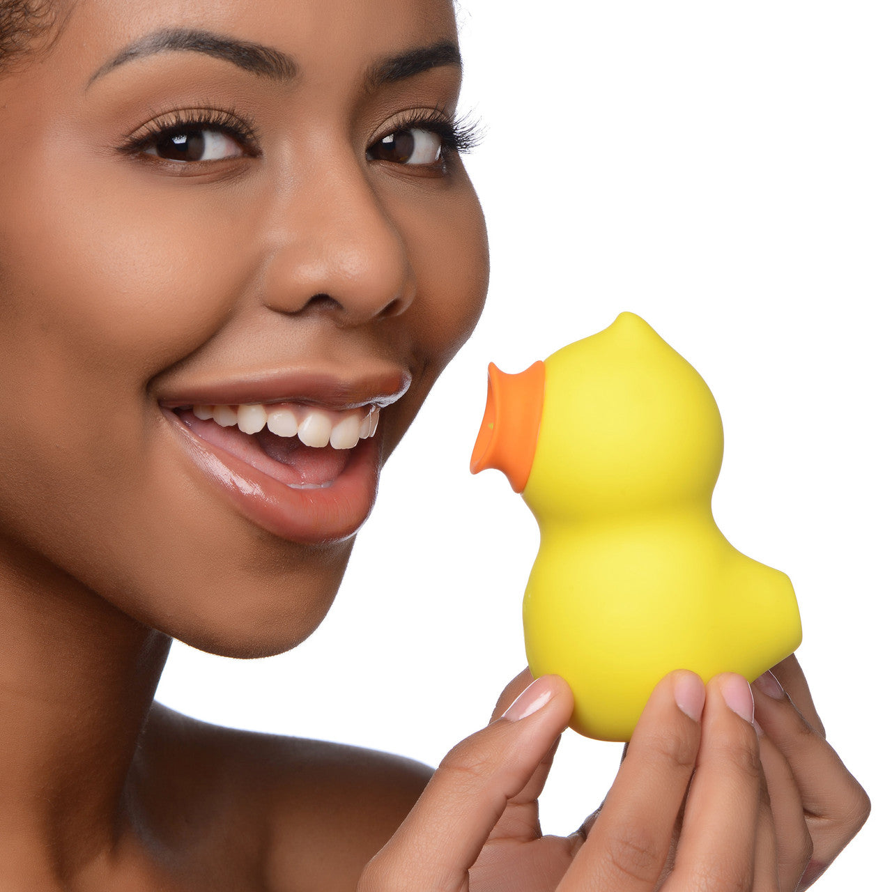 Shegasm Sucky Ducky Deluxe Silicone Rechargeable Licking Clitoral Stimulator With Suction - Yellow