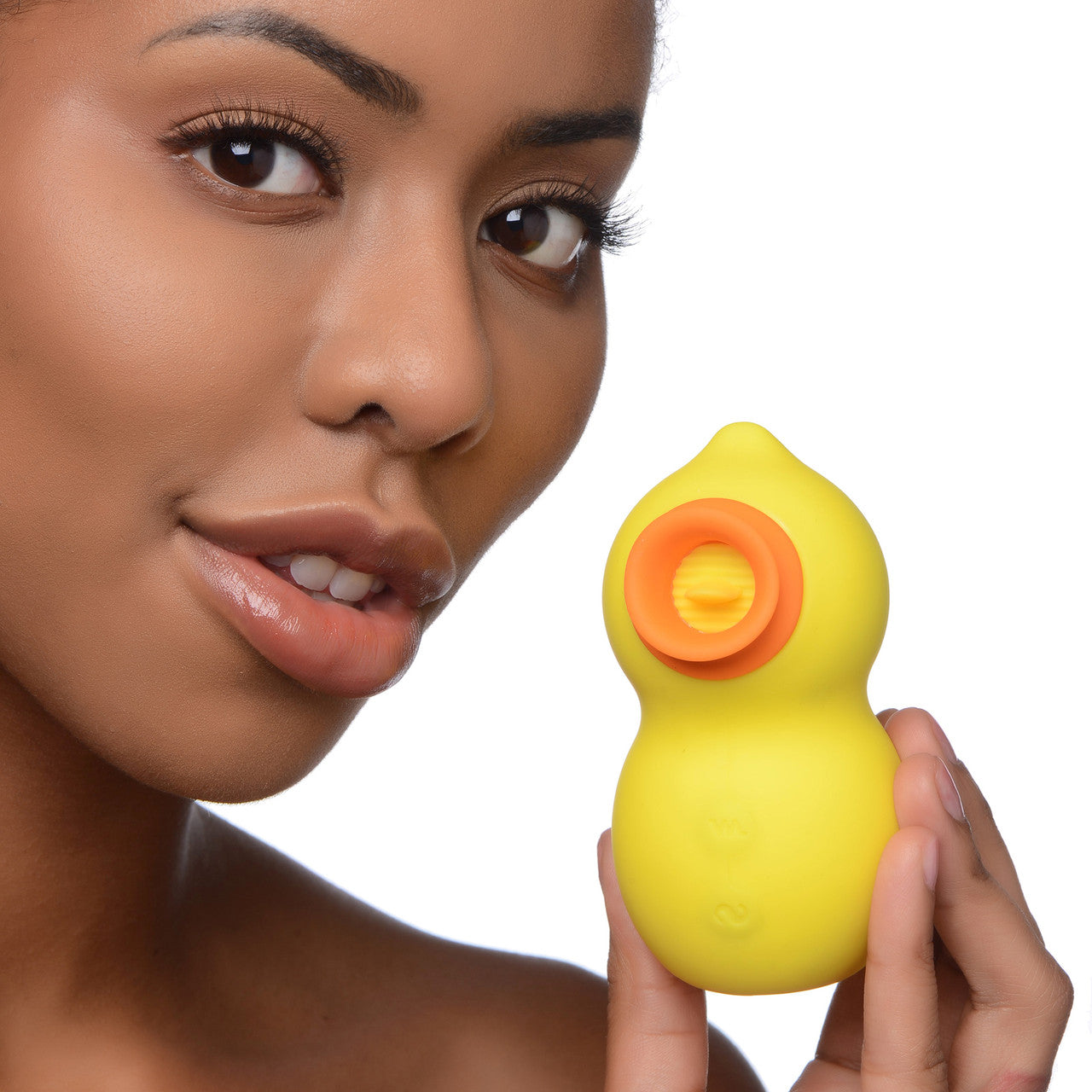 Shegasm Sucky Ducky Deluxe Silicone Rechargeable Licking Clitoral Stimulator With Suction - Yellow