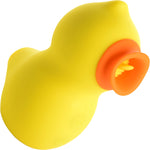 Shegasm Sucky Ducky Deluxe Silicone Rechargeable Licking Clitoral Stimulator With Suction - Yellow