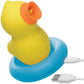 Shegasm Sucky Ducky Deluxe Silicone Rechargeable Licking Clitoral Stimulator With Suction - Yellow