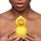 Shegasm Sucky Ducky Deluxe Silicone Rechargeable Licking Clitoral Stimulator With Suction - Yellow