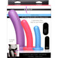 Strap U Triple Peg 28X Vibrating Rechargeable 5 Piece Silicone Dildo Set With Remote