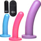 Strap U Triple Peg 28X Vibrating Rechargeable 5 Piece Silicone Dildo Set With Remote