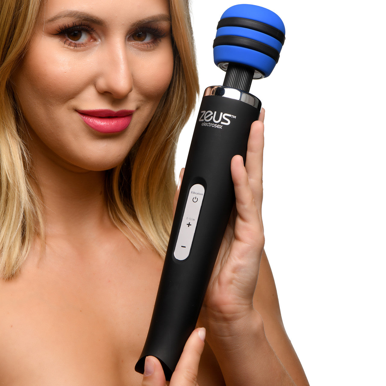 Zeus Electrosex Blue-Arc E-Stim Vibe Wand Silicone Vibrator