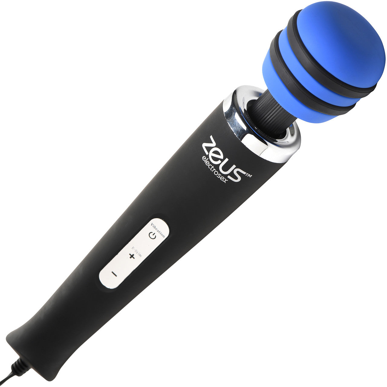 Zeus Electrosex Blue-Arc E-Stim Vibe Wand Silicone Vibrator