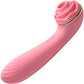 Bloomgasm Passion Petals 10X Air-Stim Silicone Rose Clitoral Stimulator With Insertable Vibrator - Pink