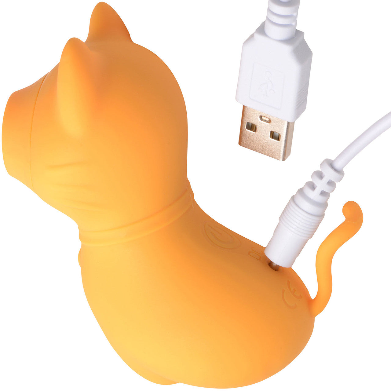 Shegasm Sucky Kitty Silicone Rechargeable Clitoral Pressure Wave Stimulator - Orange