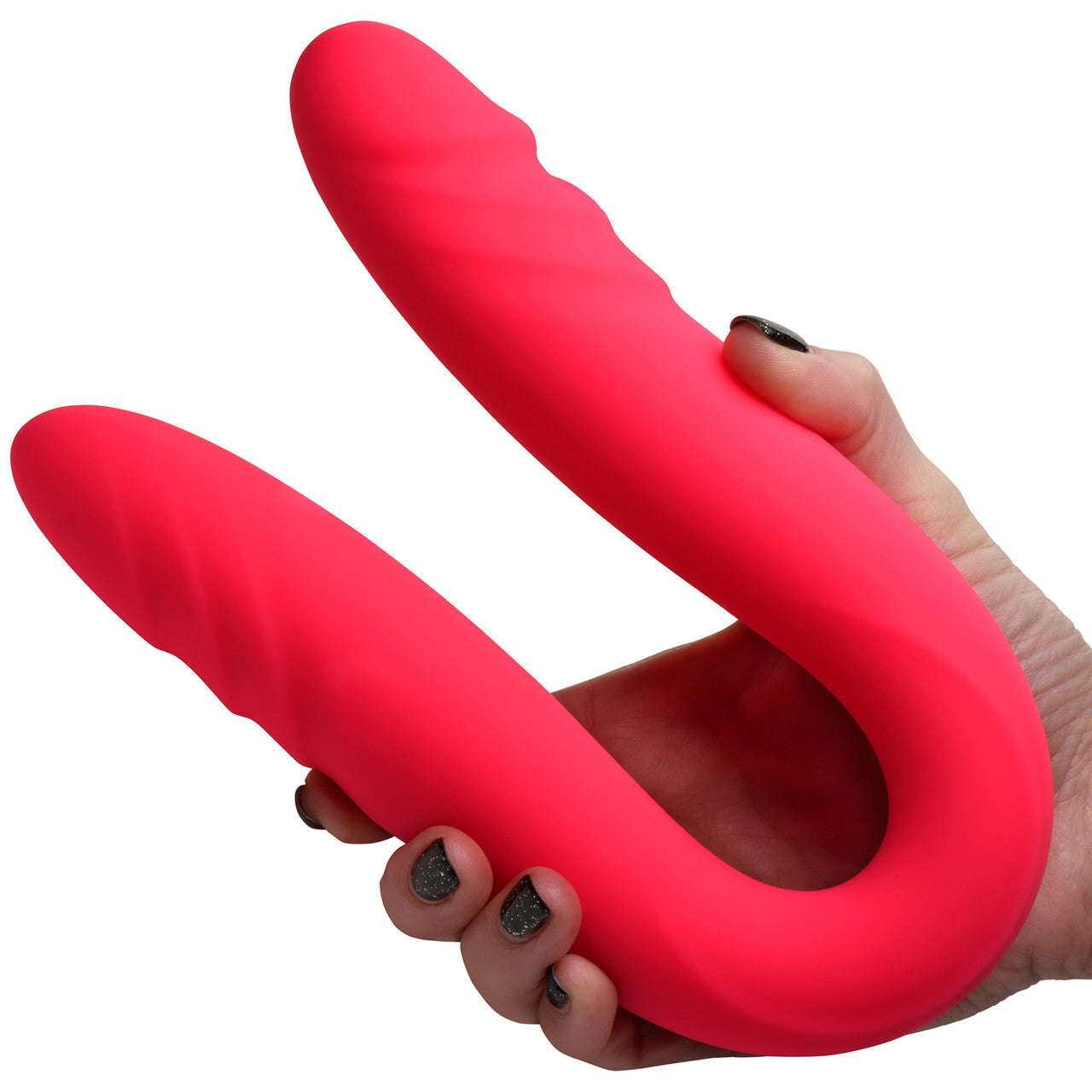 Inmi 7X Double Down Rechargeable Silicone Double Vibrating Dildo With Remote - Pink