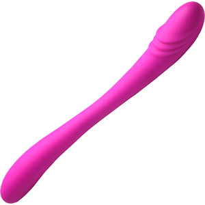 Inmi 7X Double Team Rechargeable Silicone Double Vibrating Dildo With Remote - Purple