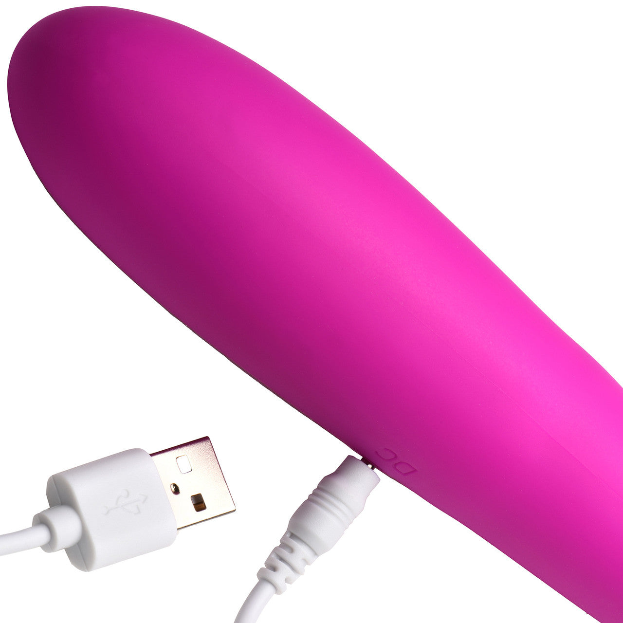 Inmi 7X Double Team Rechargeable Silicone Double Vibrating Dildo With Remote - Purple