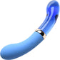 Prisms Vibra-Glass 10X Bleu Rechargeable Silicone & Glass Dual Ended G-Spot Vibrator - Blue