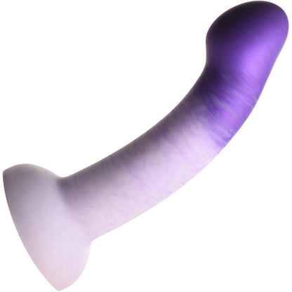 Strap U G-Swirl G-Spot 6.9" Silicone Suction Cup Dildo - Purple & White