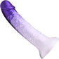 Strap U Real Swirl Realistic 6.9" Silicone Suction Cup Dildo - Purple & White