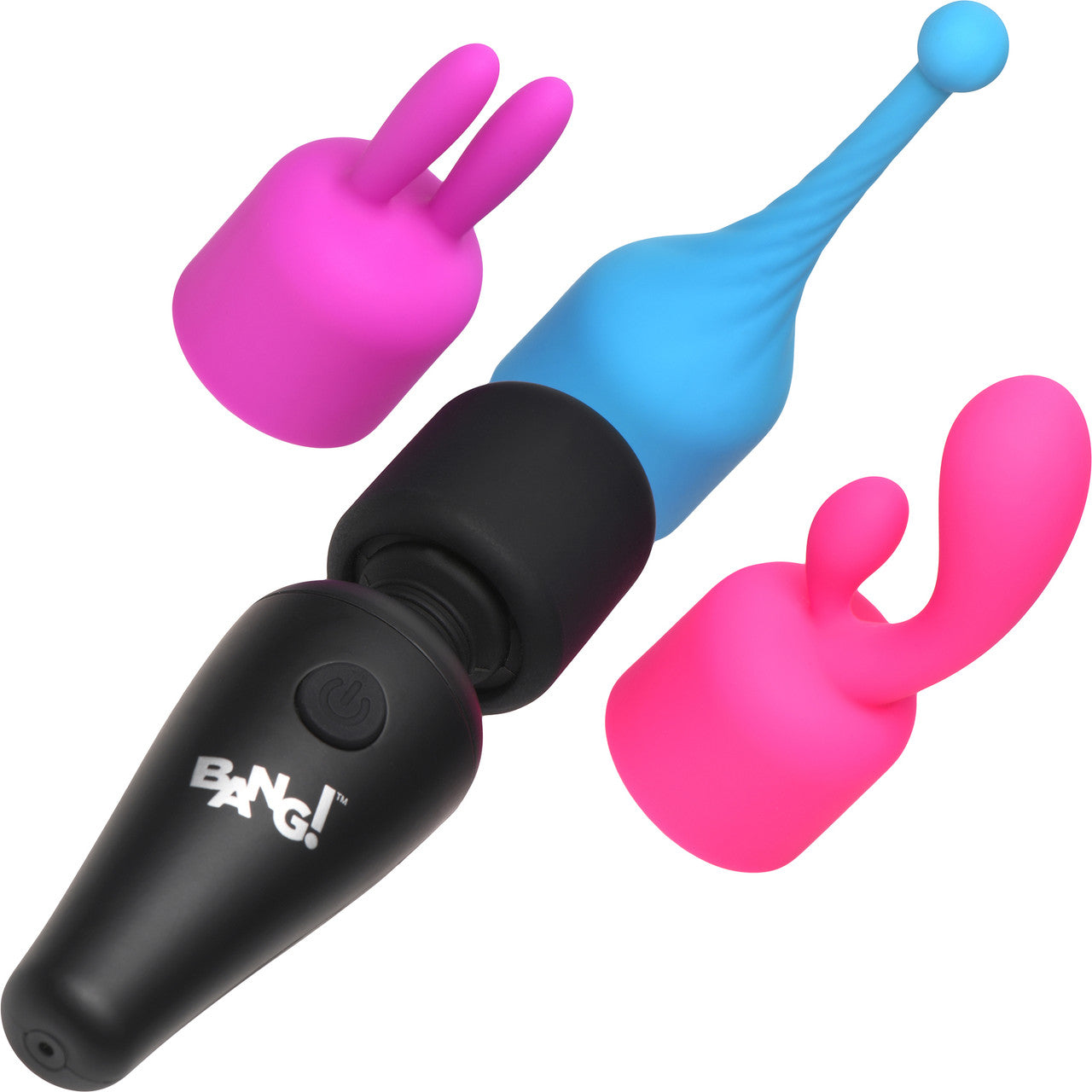 BANG! 10X Rechargeable Mini Wand With 3 Silicone Attachments