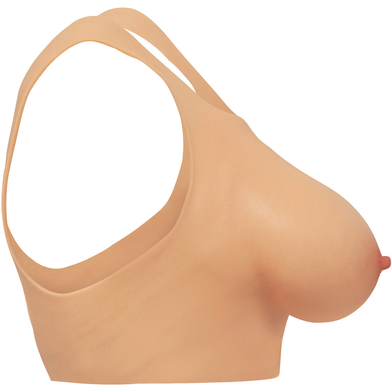 Master Series Perky Pair D-Cup Wearable Silicone Breasts - Vanilla