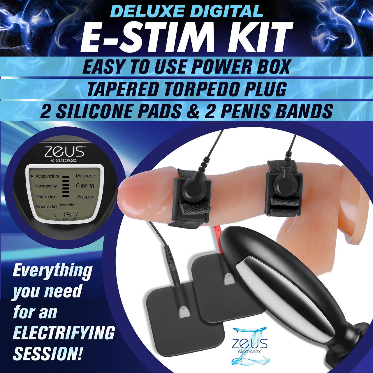 Zeus Electrosex Deluxe E-Stim Kit