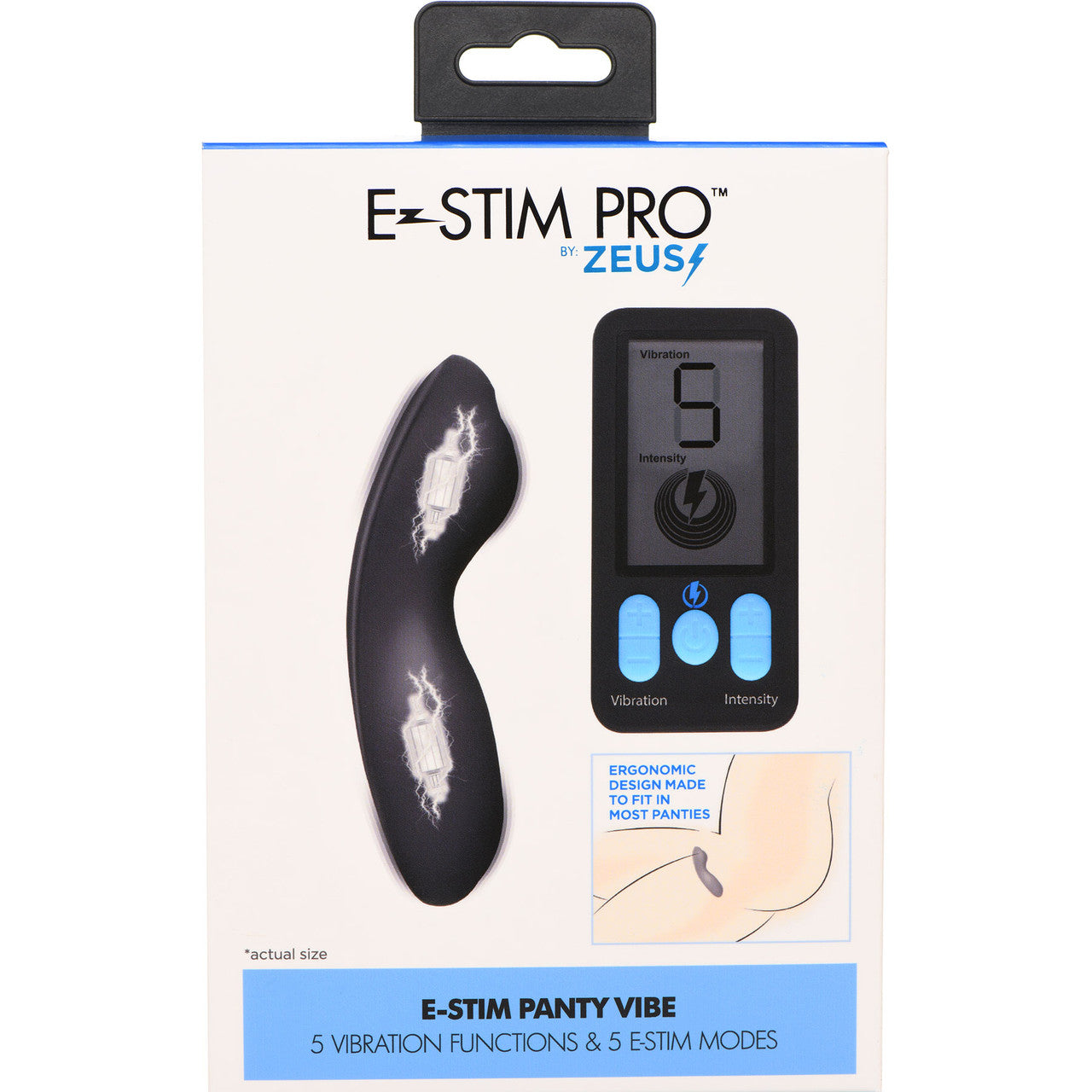 Zeus E-Stim Pro Rechargeable Waterproof Silicone Panty Vibe With Remote