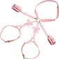 Strict Bondage Harness with Bows - Medium / Large, Pink