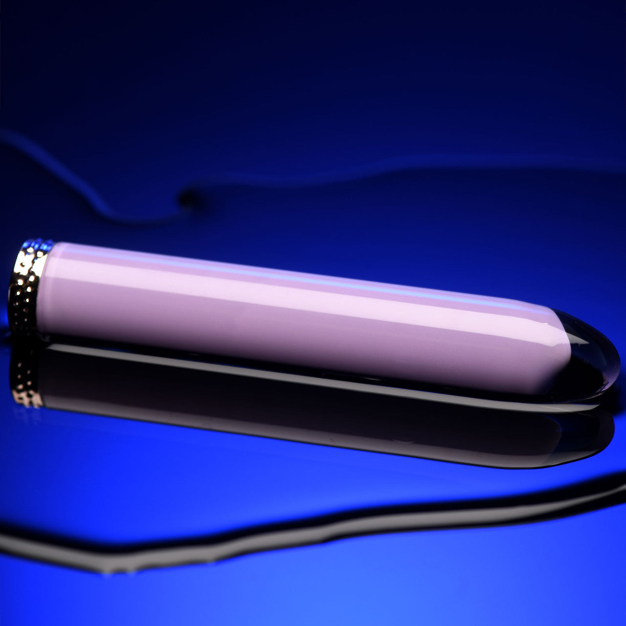 Prisms Vibra-Glass 10X Rechargeable Mini Glass Vibrator - Lilac