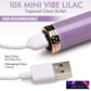 Prisms Vibra-Glass 10X Rechargeable Mini Glass Vibrator - Lilac