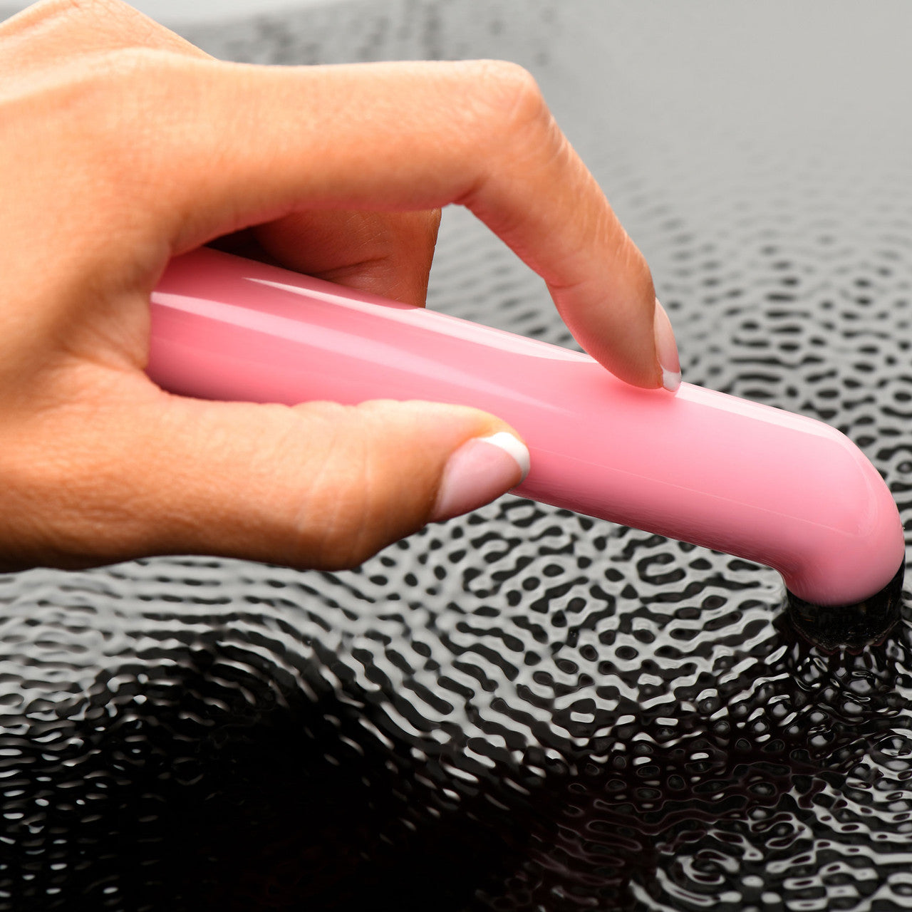 Prisms Vibra-Glass 10X Rechargeable Mini G-Spot Glass Vibrator - Pink