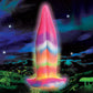 Unicorn Tongue Rainbow Glow In The Dark 7.4" Silicone Suction Cup Dildo By Creature Cocks