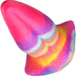 Unicorn Tongue Rainbow Glow In The Dark 7.4" Silicone Suction Cup Dildo By Creature Cocks