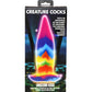 Unicorn Tongue Rainbow Glow In The Dark 7.4" Silicone Suction Cup Dildo By Creature Cocks