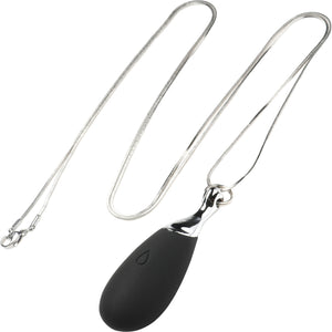 Charmed 10X Vibrating Silicone Rechargeable Teardrop Necklace