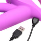 INMI 10X Come Hither Rocker Rechargeable Silicone Rabbit Vibrator With Handle - Purple