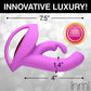 INMI 10X Come Hither Rocker Rechargeable Silicone Rabbit Vibrator With Handle - Purple