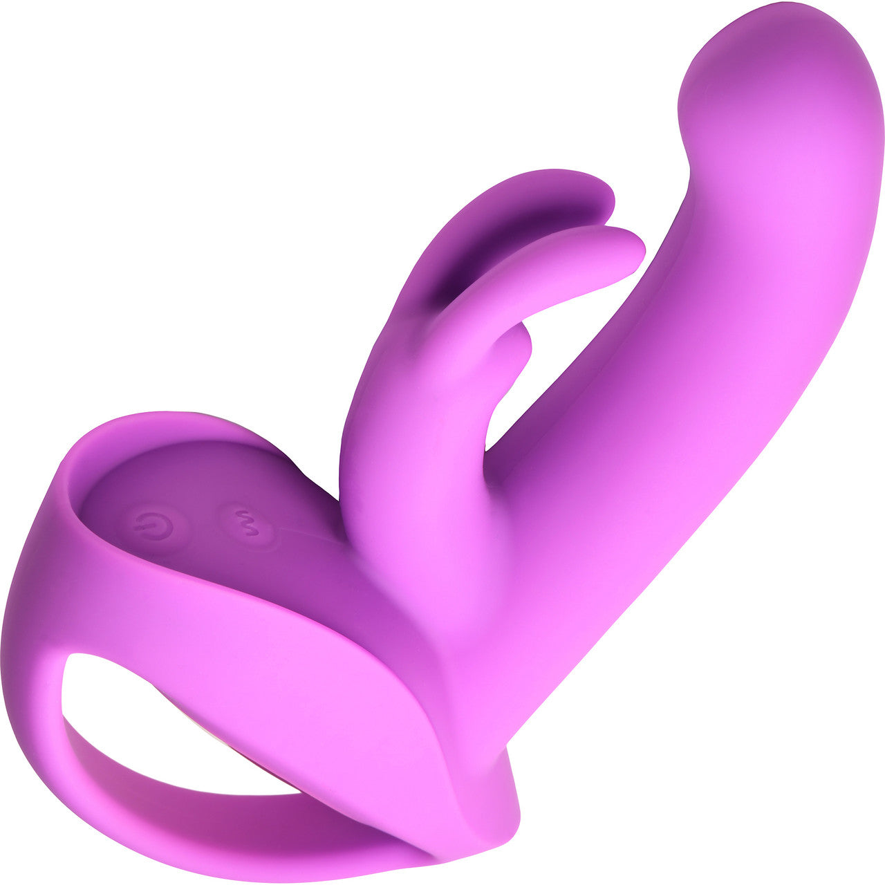 INMI 10X Come Hither Rocker Rechargeable Silicone Rabbit Vibrator With Handle - Purple