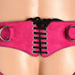 Strap U Bodice Deluxe Leather Corset Strap On Harness - Pink