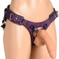 Strap U Bodice Deluxe Leather Corset Strap On Harness - Purple