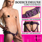 Strap U Bodice Deluxe Leather Corset Strap On Harness - Purple