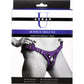 Strap U Bodice Deluxe Leather Corset Strap On Harness - Purple