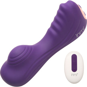 INMI Ride N' Grind 10X Rechargeable Waterproof Silicone Vibrating Grinder With Remote - Purple